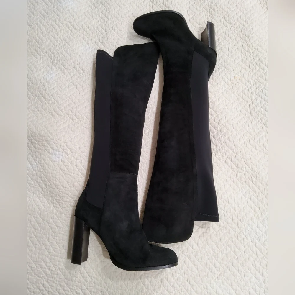 Animale Black Suede Over the Knee Boots